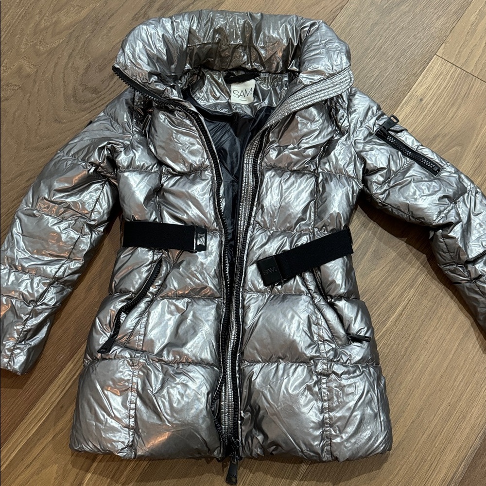 SAM Metallic Silver Jacket with Black Details